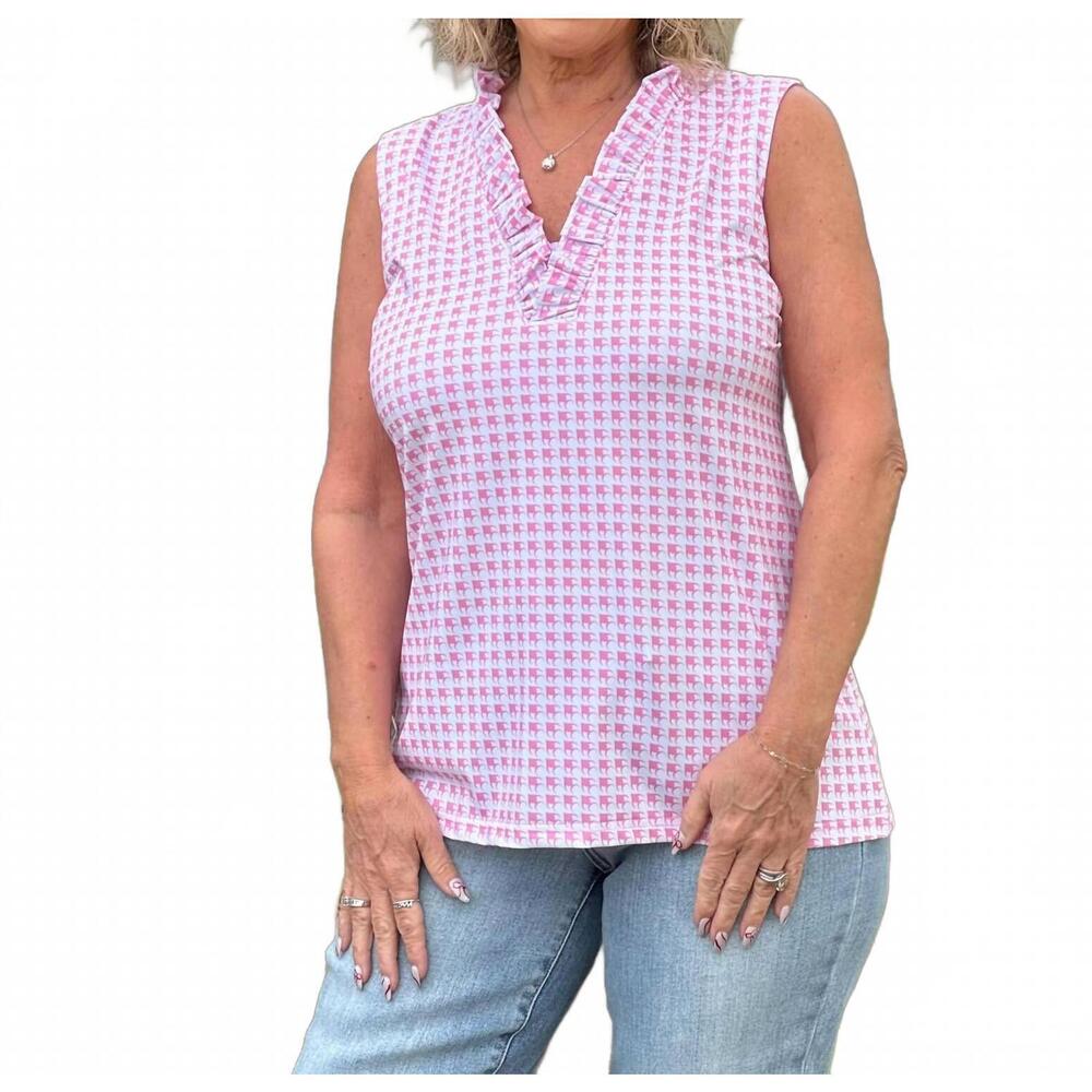 NEW ANA CLARE calla ruffle top in seabird